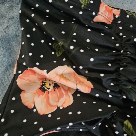 Torrid Black Floral High-Waisted Bikini Bottom - Picture 2 of 6